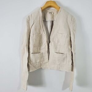 L'AGENCE Oatmeal Linen/Cotton Blend Jacket Size 4